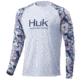 HUK Performance Fishing Current Double Header Long Sleeve - Men's, Ocean Tally Cam, Extra Large, H1200348-975-XL