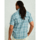 HUK Performance Fishing Diamond Back Current Plaid Short Sleeve Top - Mens, Storm Blue, Large, H1500205-394-L