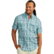 HUK Performance Fishing Diamond Back Current Plaid Short Sleeve Top - Mens, Storm Blue, Large, H1500205-394-L