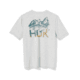 HUK Performance Fishing Drift Graphic Crew Shirt -Mens, Short Sleeve, Harbormist Hthr, 2XL, H1200664-054-XXL