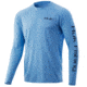 HUK Performance Fishing Horizon Lines Pursuit Long Sleeve - Men's, Dusk Blue, Small, H1200370-469-S
