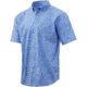 HUK Performance Fishing Huk Kona Woven Short Sleeve Button Up - Mens, Carolina Blue, Extra Large, H1500077-420-XL