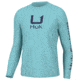 HUK Performance Fishing Icon LS Crew Shirt - Mens, Marine Blue, XL, H1200573-372-XL