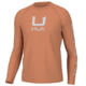 HUK Performance Fishing Icon LS Crew Shirt - Men's, Sunburn, L, H1200573-216-L