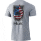 HUK Performance Fishing KC Wide Open America - Mens, Sharkskin Heather, Medium, H1000319-022-M