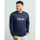 HUK Performance Fishing Logo Long Sleeve Tee - Mens, Naval Academy, Medium, H1000532-413-M