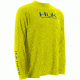 HUK Performance Fishing Men's Icon Long Sleeve Shirt, Highlighter Yellow, Large H1200064-730-L