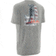 HUK Performance Fishing Mens KScott American Bass Tee, True Grey Heather, H1000067TGHXXXL