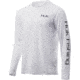 HUK Performance Fishing Pursuit Bass And Blue Long Sleeve Graphic T-Shirt - Mens, White, 2XL, H1200214-100-XXL