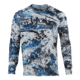 HUK Performance Fishing Pursuit Camo Vented LS Tops, Long Sleeve - Men's, Hydro Glacier, Extra Large, H1200154-098-XL