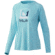 HUK Performance Fishing Reflection Pursuit Long-Sleeve Shirt - Womens, Large, Blue Radiance, H6120114-444-L