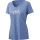 HUK Performance Fishing Script V-Neck Tee - Womens, Carolina Blue Heather, Large, H6100039-425-L