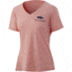 HUK Performance Fishing Suntsent Bass V-Neck Tee - Womens, Desert Flower Heather, S, H6100070-689-S
