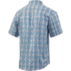 HUK Performance Fishing Tide Point Plaid Short Sleeve Button Up - Mens, Silver Blue, Extra Large, H1500068-040-XL