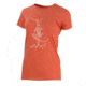 HUK Performance Fishing W Mother Ocean Crew Tops, Short Sleeve - Womens, Coral, Large, H6100018-630-L