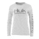 HUK Performance Fishing W Pursuit Vented LS Tops, Long Sleeve - Womens, White, Extra Small, H6120022-100-XS