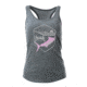 HUK Performance Fishing W Sunrise Racer Tank Tops, Short Sleeve - Womens, True Grey Heather, Large, H6100019-035-L