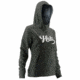HUK Performance Fishing Womens Hoodie, Black/SubPhantis Night Vision, Large, H6130002-001-L