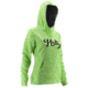 HUK Performance Fishing Womens Hoodie, Lime-Aid/SubPhantis Night Vision, Small, H6130002-330-S