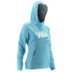 HUK Performance Fishing Womens Hoodie, Tahiti Blue/SubPhantis SubZero, Extra Small, H6130002-430-XS