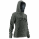 HUK Performance Fishing Womens Hoodie, True Gray Heather/SubPhantis Glacier, Extra Small, H6130002-035-XS