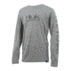 HUK Performance Fishing Y Icon LS Tops, Long Sleeve - Youth, Grey, Large, H7120006-020-YL