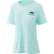 HUK Performance Fishing Suntsent Bass V-Neck Tee - Womens, Beach Glass Heather, L, H6100070-366-L