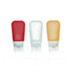Humangear GoToob+ 3-Pack, 3.4oz, Clear/Red/Orange, Clear/Red/Orange, HG-31599