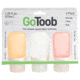 Humangear GoToob Silicone Tube, 1.25 oz, Pack of 3, Clear/Orange/Red HG0182