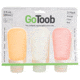 Humangear GoToob Silicone Tube, 3 oz, Pack of 3, Clear/Orange/Red, 705038