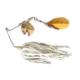 Humdinger Spinnerbait, Gold Colorado Blade/Nickel Indiana Blade, 4/0 Hook, White, 1/4oz, 11-C
