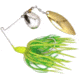 Humdinger Spinnerbait, Gold Colorado Blade/Nickel Willow Blade, 4/0 Hook, Chartreuse/Green Skirt, 1/4oz, 01-R