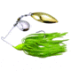 Humdinger Spinnerbait, Gold Colorado Blade/Nickel Willow Blade, 4/0 Hook, Chartreuse Skirt, 1/4oz, 01-B