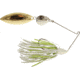 Humdinger Spinnerbait, Gold Colorado Blade/Nickel Willow Blade, 4/0 Hook, Chartreuse/White, 1/4oz, 01-A