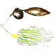 Humdinger Spinnerbait, Gold Colorado Blade/Nickel Willow Blade, 4/0 Hook, Green/Chartreuse/White, 1/4oz, 01-F