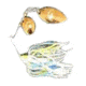 Humdinger Spinnerbait, Gold Colorado/Willow Blade, 4/0 Hook, Black/Chartreuse/White, 1/4oz, 02-E