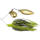 Humdinger Spinnerbait, Gold Colorado/Willow Blade, 4/0 Hook, Chartreuse/Black Skirt, 1/4oz, 02-L