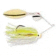 Humdinger Spinnerbait, Gold Colorado/Willow Blade, 4/0 Hook, Chartreuse/White, 1/4oz, 02-A
