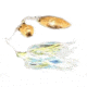Humdinger Spinnerbait, Gold Colorado/Willow Blade, 4/0 Hook, White, 1/4oz, 02-C