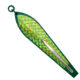 Huntington Lures Huntington Original Drone Spoon, 5 1/2in 10/0 Hook, 1-1/8oz, Mackerel Green w/Fluorescent Yellow Flash Scale, 3-1/2GR-YFS