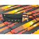 Huto Lifestyle EXO-Skeleton High Mountain M390 Steel 3.25in Fixed Blade Knife, Black Parkarized, Red/black, EXOSKTNHGHMTN390PR/B
