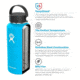 Hydro Flask 32 oz. Wide Mouth Flask w/Flex Straw Lid, Black, W32FS001