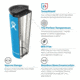 Hydro Flask Tumbler, Stone, 16 oz., T16010