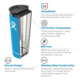 Hydro Flask Tumbler, Stone, 22 oz., TSL010
