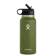 Hydro Flask Wide Mouth Bottle with Straw Lid, Olive, 32 oz., W32BSW306