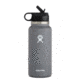 Hydro Flask Wide Mouth Bottle with Straw Lid, Stone, 32 oz., W32BSW010