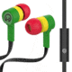 HyperGear Low Ryder Earphones w/Mic, Grn/Yel/Red, Green/Yellow/Red, 1 Year Limited Warranty, HYP-39055
