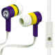 HyperGear Low Ryder Earphones w/Mic, Wht/Purp/Yel, Multi, 1 Year Limited Warranty, HYP-39048