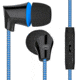 HyperGear Sound Wavez Braided Earphones w/Mic, Blue, Blue, 1 Year Limited Warranty, HYP-39727