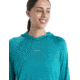 Icebreaker 125 Cool-Lite Sphere Long Sleeve Hoodie - Womens, Flux Green, Medium, IB0A56EX861M